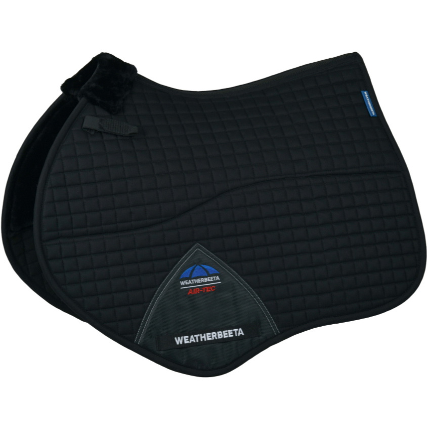 2025 Weatherbeeta Prime Air - Tec Comfy Fleece Jump Shaped Saddle Pad 1029560 - Black